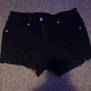 Black jean shorts size 2